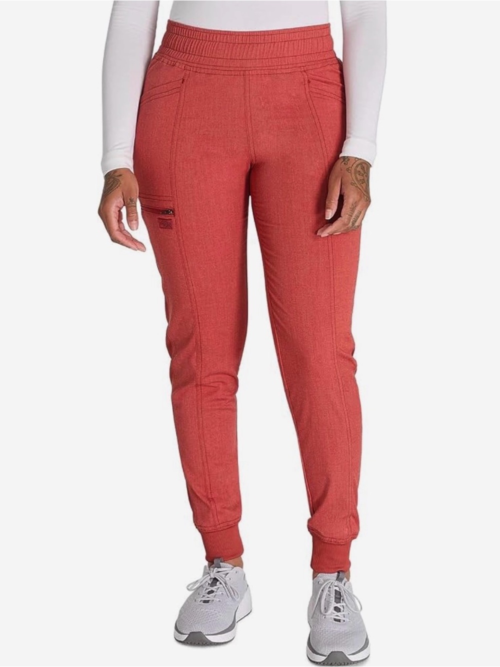 Dickies Balance Scrubs Pants Mid-Rise Jogger DK155 Heather Clay Size 3XL